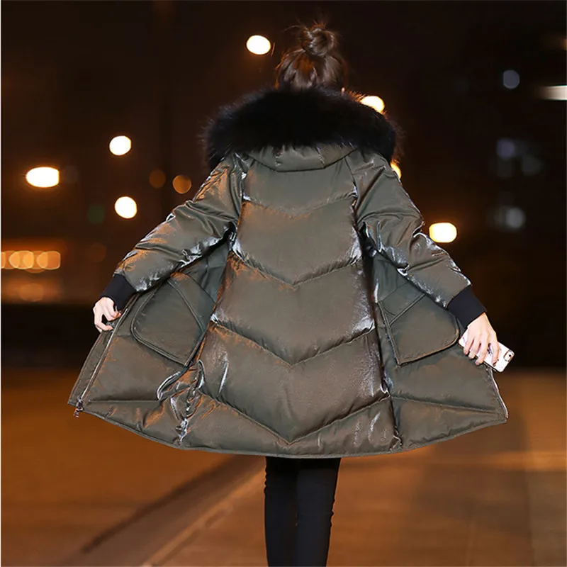 Qualité Nouveau Long Parkas 2018 Le Cw295 De armygreen Veste Hiver Mode Bas Femmes Fourrure Moyen Dames Black Capuchon navy Femelle Vers Col Haute À Épaissir Uvwqwxtn