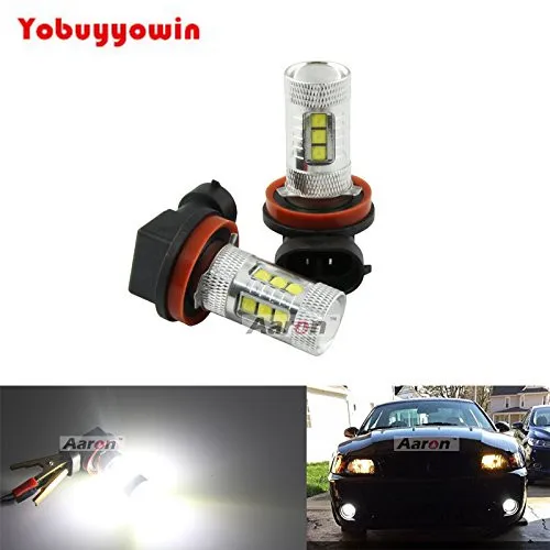 Лампада H8 H11 80 Вт 16 Led Smd Cree чип led Branco 6500K Farol Neblina 12V 24V Efeito Branca|farol neblina|h8 h11h11 80w |