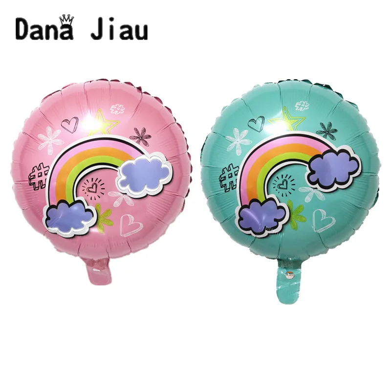 

18inch rainbow cloud balloons happy birthday pink green wedding decoration ballon Kindergarten event ball kids toy supplier
