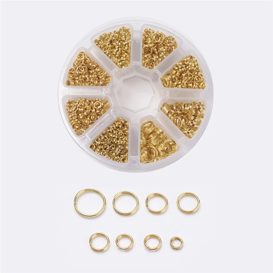 4 10mm Iron Double Connecting Ring Copper Single Closed Ring For Diy