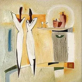 

Modern abstract art Party of Deux by Alfred Gockel oil painting canvas High quality Hand painted Home Decor Gift