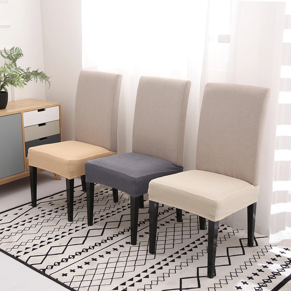 

Dining Chair Cover Elastic Half-wraped Seat Case for Kichen Wedding Banquet Hotel Chair Cushions Cover Removable Washable D30