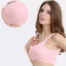 Кружева Вышивка Девушки беспроводной Push Up тренажерный зал майка для занятий йогой Топы Мягкий бюстгальтер женщин Спортивный Бюстгальтер Бег Холтер короткий топ для фитнеса Топ