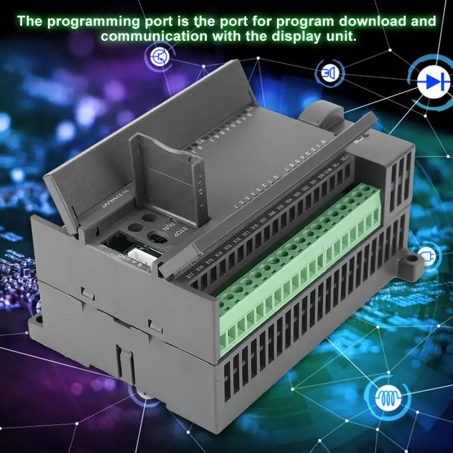 

DC 24V FX1N-32MT PLC Industrial Control Board Anti-Interference 4 Way 100 Pulse Output Programmable Logic Controller Board