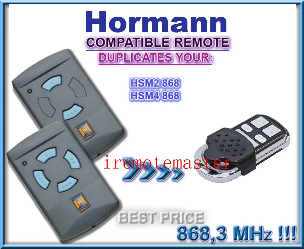

Hormann HSM2, HSM4 868Mhz (Blue Buttons) compatible Remote Control Duplicator high quality