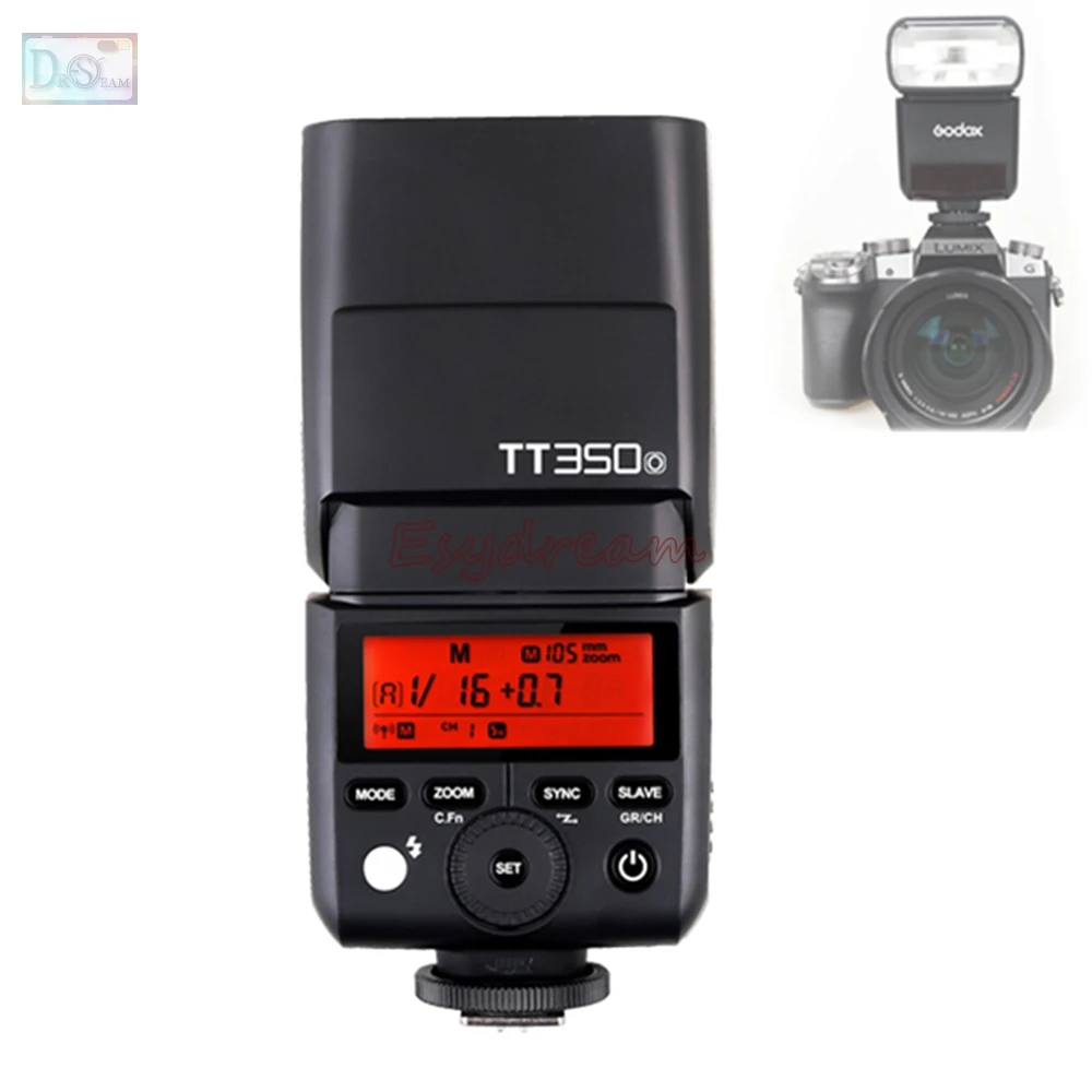 Godox TT350O 2,4G HSS ttl 1/8000s GN36 мини-Вспышка Speedlite для Olympus Panasonic OM-D E-M10 E-M5 Mark II E-M1 PEN-F GX85 G7 G85