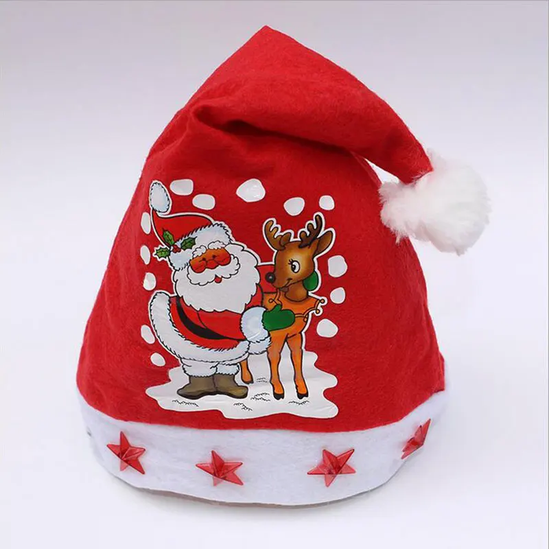 Multiple Xmas Hat Christmas Decoration For Home Supplies Santa Christmas Hats Children Adults Kids Cap For Christmas Party Props