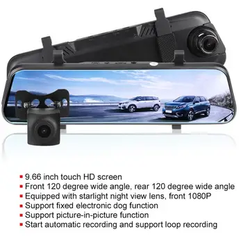 

4.3inch HD Dual Lens Car Driving Recording Dashboard DVR Video Recorder Front and Rear Camera HD driving recorder