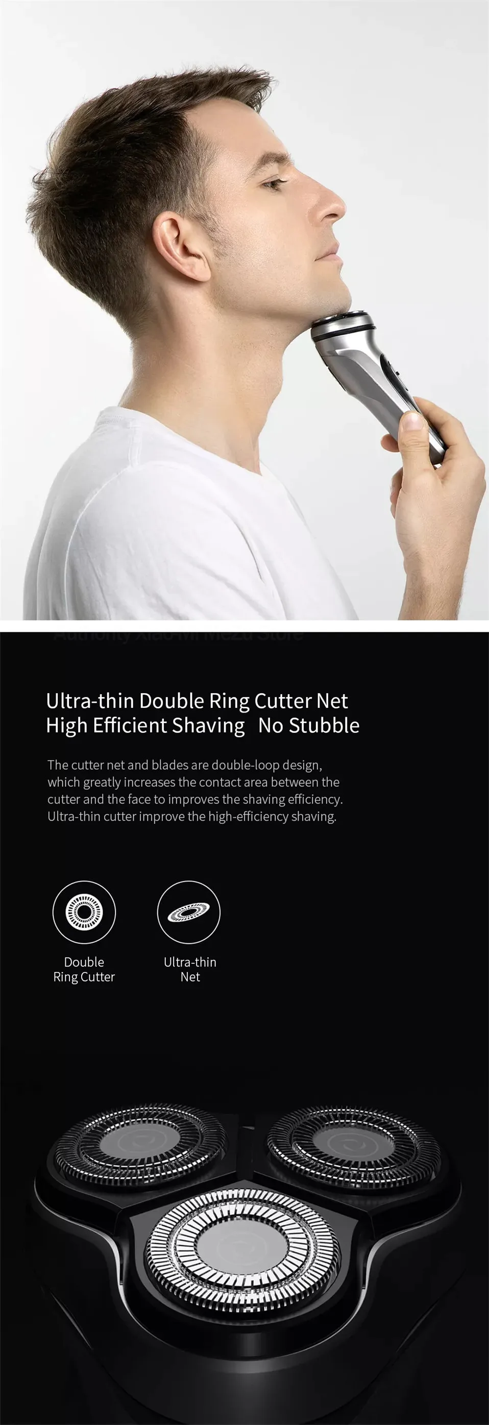 Xiaomi Enchen BlackStone 3D электробритва Смарт-контроль Блокировка защита бритвы type-C перезаряжаемая Мужская