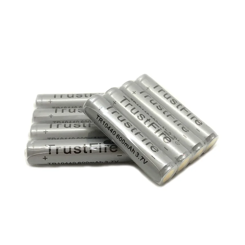 

TrustFire Protected 10440/AAA 600mAh 3.7V Lithium Battery Rechargeable Batteries with PCB Power Source for LED Flashlight