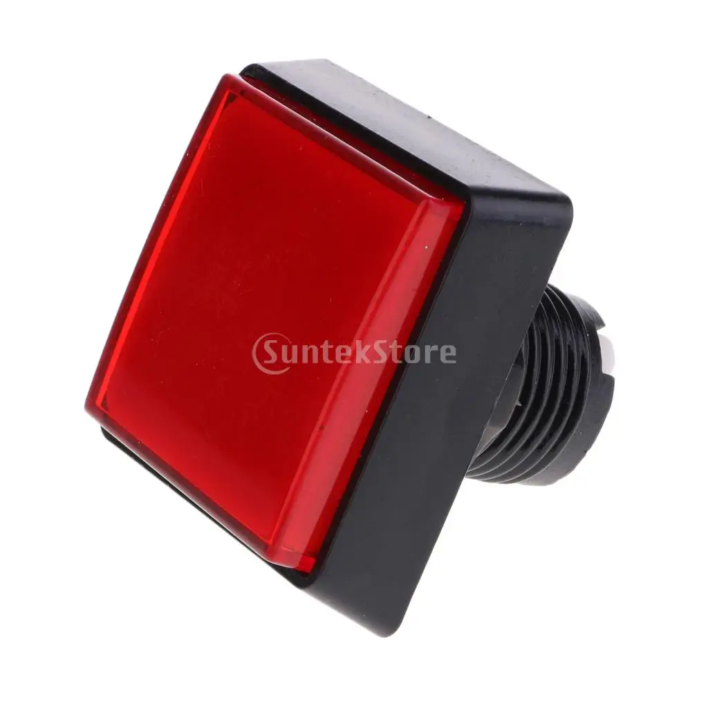 Rectangle Arcade Game Machine Push Button w/ 12V led lamp illuminated 5x5cm