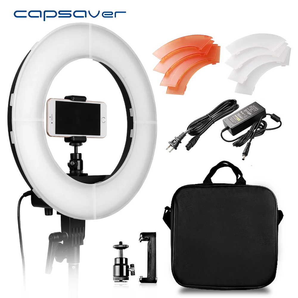 Светодиодная кольцевая лампа capsaver RL12 освещение для фотосъемки с регулируемой