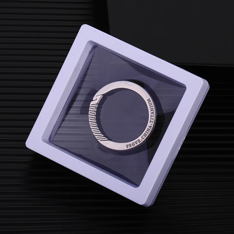Настоящий титановый Роскошный брелок для ключей мужской женский брелок ультра легкий EDC эластичное кольцо для ключей с пряжкой подарок для пары