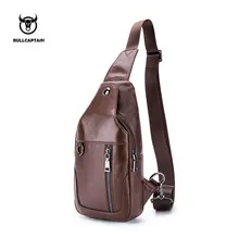 BULLCAPTAIN небольшой бренд Повседневное Курьерские сумки Для мужчин сумки на плечо из натуральной кожи мужской Crossbody сумка Для мужчин груди мешок BU04