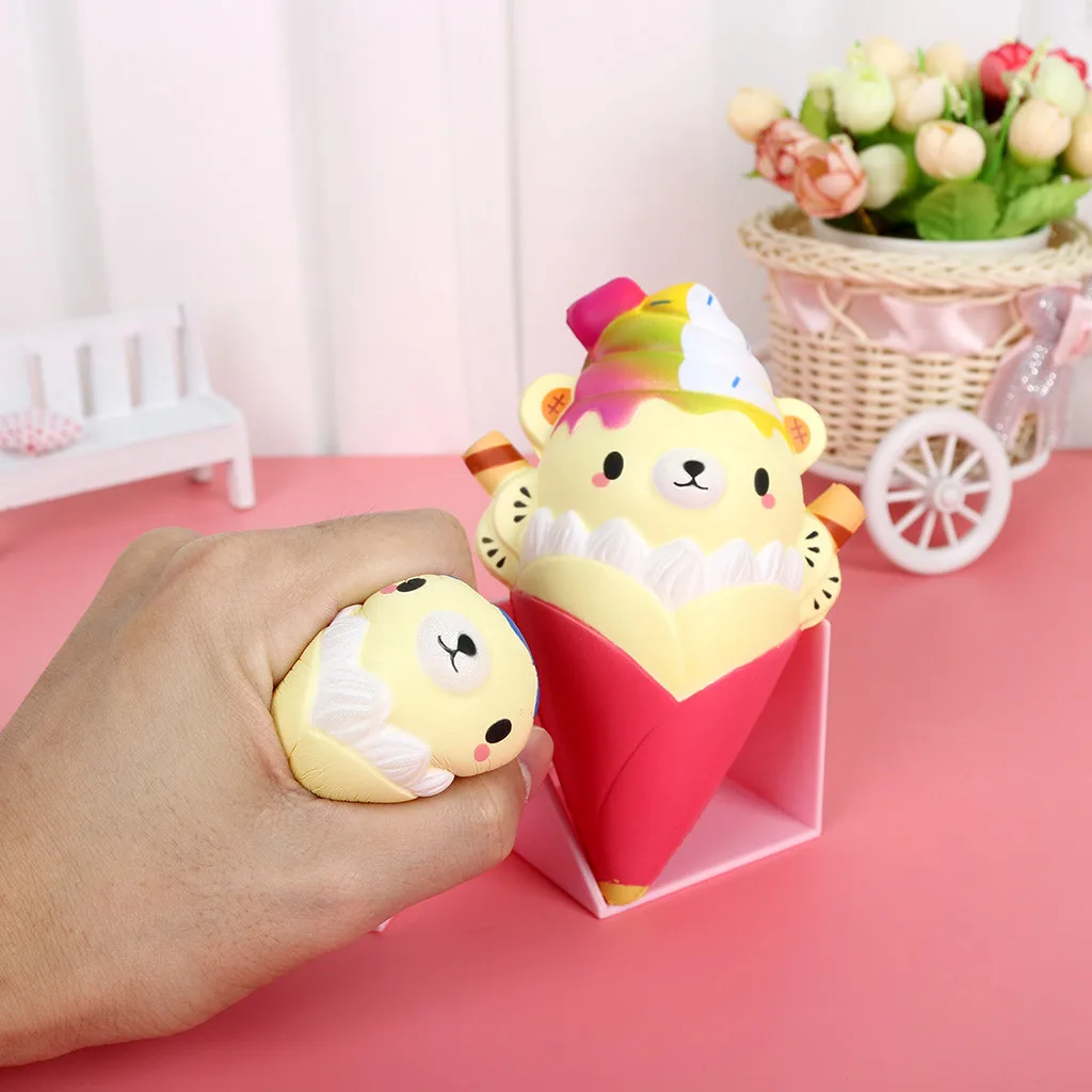 Kawaii Мороженое медведь медленно поднимающаяся кукла милые мягкие для сжатия Игрушка снятие стресса игрушка для детей подарок изысканный для снятия стресса