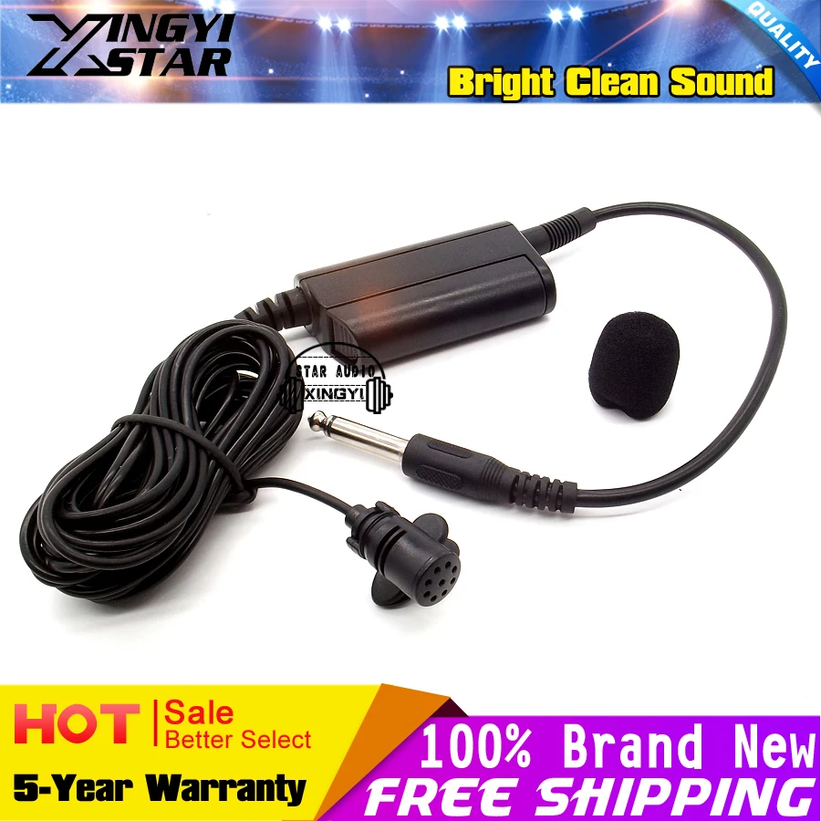 Professional Lavalier Lapel Microphone Condenser Tie Clip Mic Mike For Voice Amplifier Speaker Guitar Speech Musical