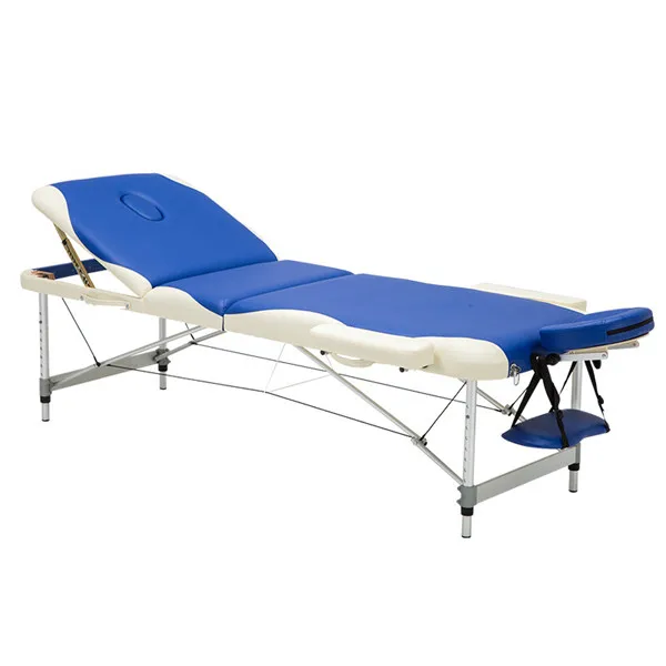 3 складной Профессиональный портативный алюминиевый спа массажный стол Складная Мебель для салона складной массажный стол для ног