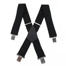 50 мм Мужские X-Back 4 зажимы подтяжки регулируемые эластичные Ретро деловые штаны Большой галстук-бабочка эластичные мужские регулируемые