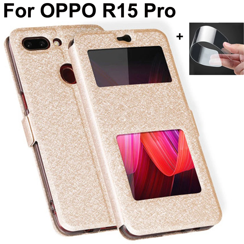 Чехол с открытым окошком для OPPO R15 pro чехол R15pro бампер откидной крышкой OPPOR15pro