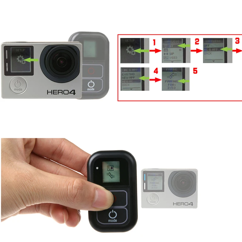 Водонепроницаемый GoPro hero 7 wifi Пульт дистанционного управления для GoPro hero 7 6 5 4 3 Go Pro hero 5 session hero 7 аксессуары для камеры