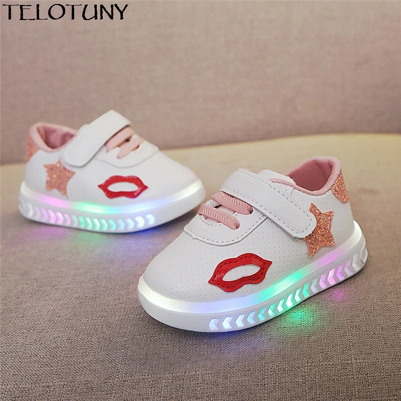 TELOTUNY 2018 Children Kids Baby Infant Toddler Girls Boys Lightning LED Luminous Sport Shoes Sneakers IU30 | Детская одежда и