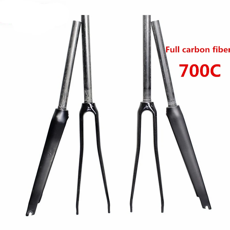 EC90 700C карбоновые дорожные вилки 1-1/8 ультра-светильник велосипедные передние 3K/UD