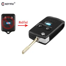 KEYYOU 3 кнопки дистанционного ключа чехол оболочка брелок Складной флип для Ford Transit MK6 подключения Maverick