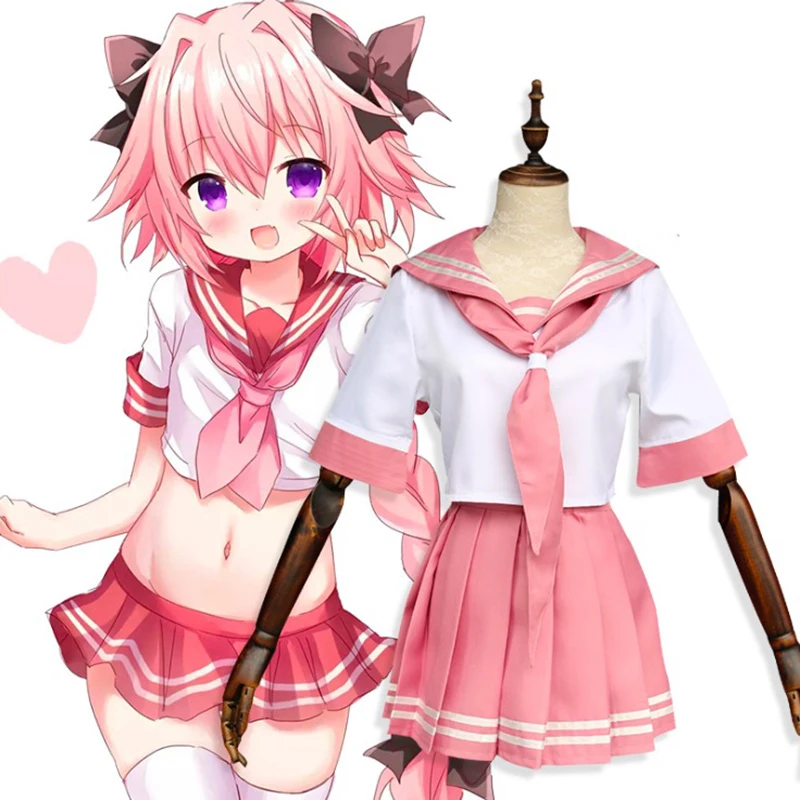 Аниме Fate Apocrypha Косплей костюмы Astolfo Kuro No Rider косплей костюм матроса Хэллоуин