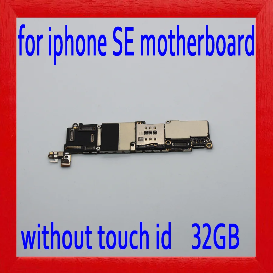 

with IOS System for iphone SE Motherboard 16GB / 32GB / 64GB / 128GB Original unlocked for iphone SE Mainboard without Touch ID