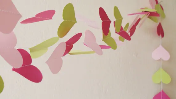 green paper garland
