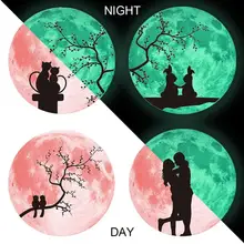 

Cartoon Luminous Wall Sticker Glow in the Dark Wall Stickers Home Decor Kids Room Decoration Sticker Decal Cat Fairy Moon Star