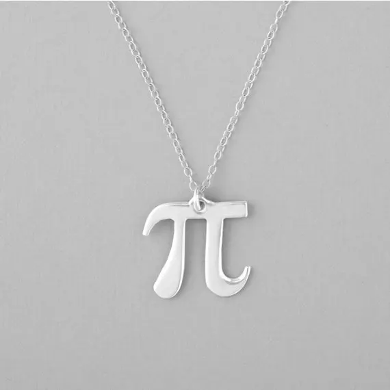 

Pi Necklace, Pi 3.14 Math Necklace, Pi Symbol Necklace, Mathematician Teacher Geometry Necklace jewelry