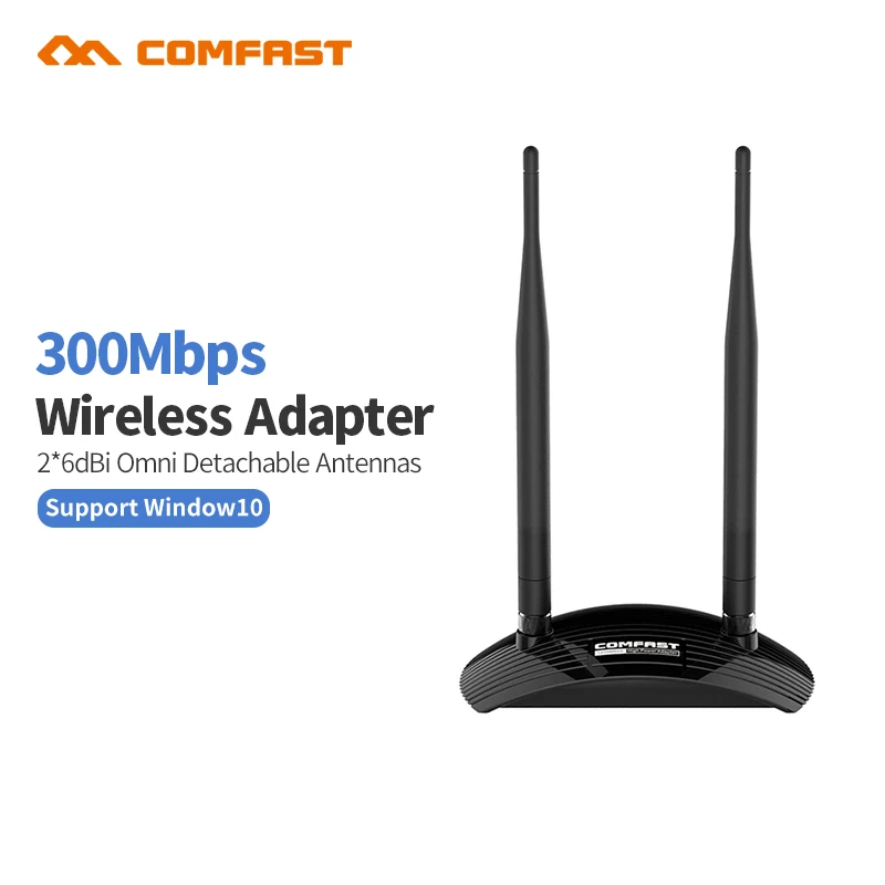 

Powerful 2*6dbi Antenna Wireless Adapter PC Wifi adapter 2.4G Lan Adapter Usb wi-fi Network Card 300mbps Usb Wifi Transmitter