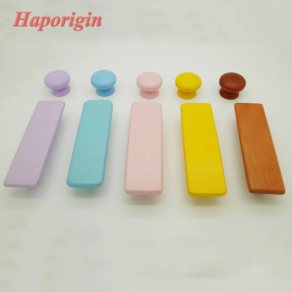 2x Wooden Kitchen Cabinet Drawer Handles Mushroom Cupboard Knobs Closet