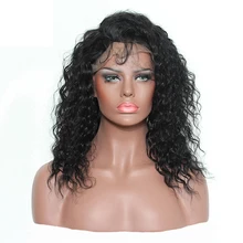 180% Density Loose Curly Full Lace Human Hair Wigs Brazilian Remy Pre-Plucked Full Lace Wigs With Baby Hair Sunny Queen