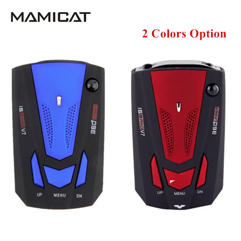Free Shipping V7 Car Auto Radar Signal Detection 16 Band Voice Alert Radar Detector Safety Speed