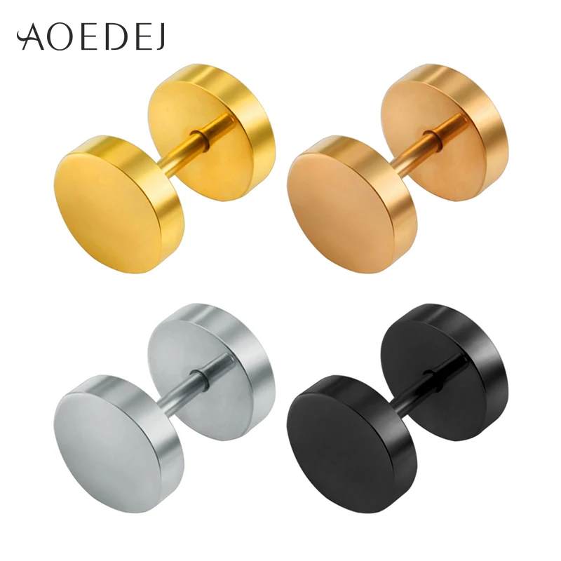 1 48 20 De Reduction 3 14mm Faux Piercing Tunnels Noir En Acier Chirurgical Faux Plug Cheater Bouchons D Oreille Jauge Boucle D Oreille Bijoux De
