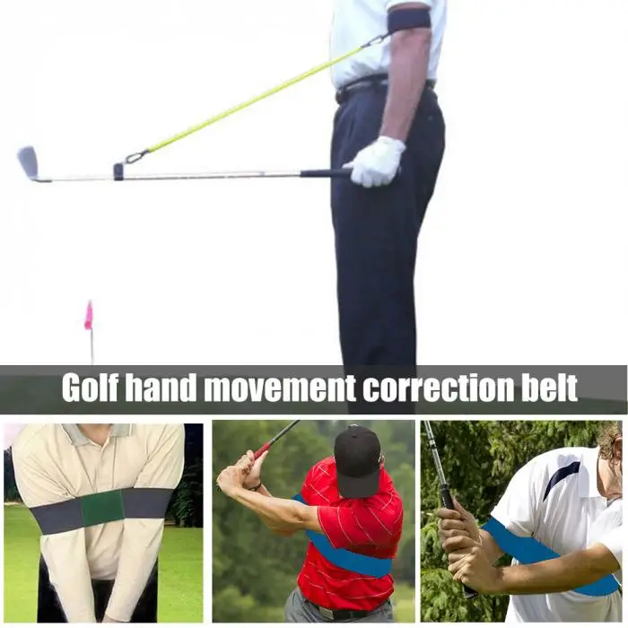 New Golf Arm Posture Motion Correction Belt Durable Smooth Swing Training Aid Elastic LMH66