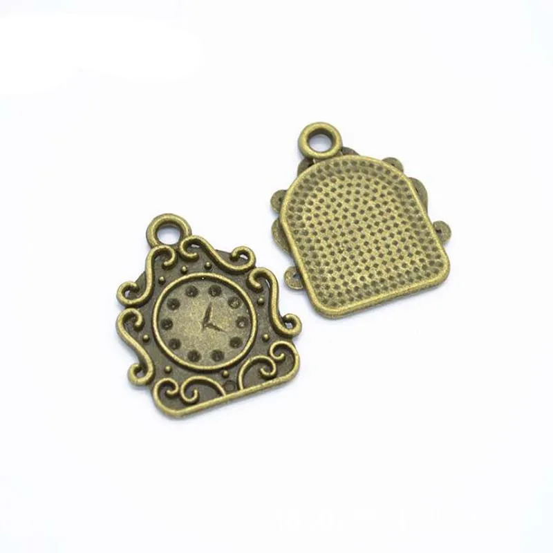 25 шт. 30x25 мм антикварное серебро/Античная бронза сплав часы Шарм кулон для изготовления ювелирных изделий