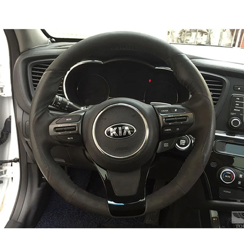 Нержавеющая зеркало Хром Интерьер рулевого колеса круг Накладка для Kia K5 Optima