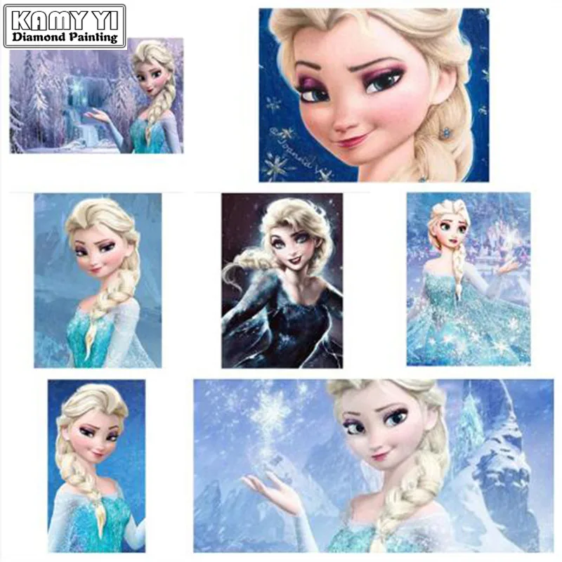 

Diamond Painting Cartoon Princess Diamond Embroidery Full Round Handcraft Canvas Picture by Numbers Home Decor XY20