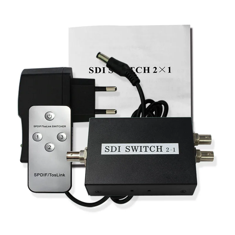 

SDI Switcher 2x1 HUB SDI Intelligent Switch Extender 2To1 Converter For Monitor Security Camera CCTV Video SuCamera CCTV Video