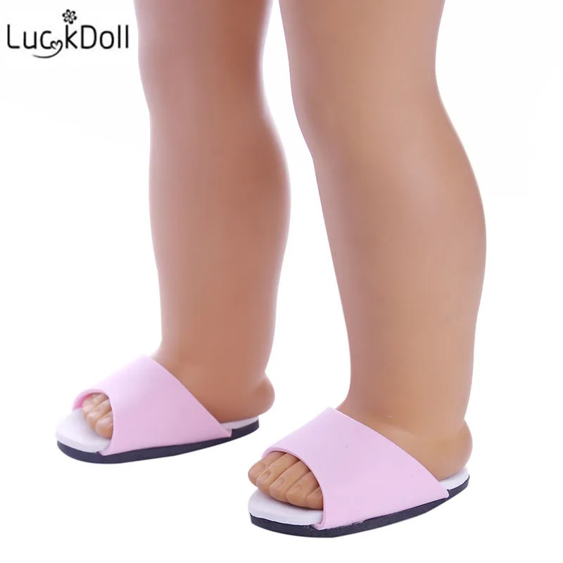 Luckdoll рекламные куклы мини-тапочки fit 18 дюймов американская кукла женщина и 43 см аксессуары для детской куклы игрушки для детей