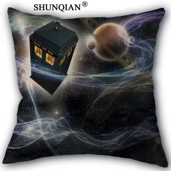 

doctor who Pillowcase Custom Cotton Linen Square Decorative Pillow Cases Cover Zippered 45x45cm one side
