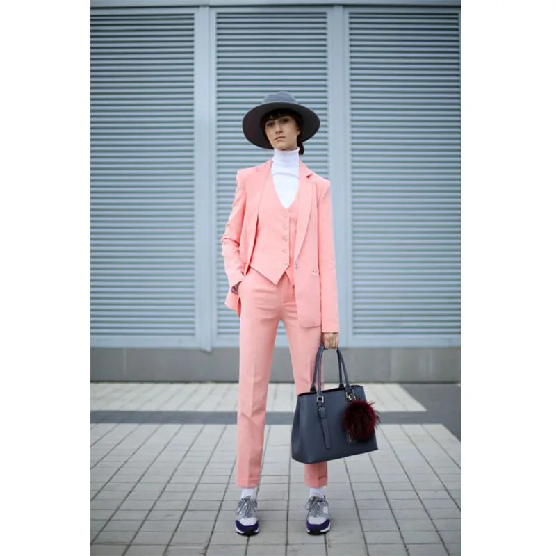 NEW-Pink-3-piece-set-womens-business-suits-ladies-office-suits-wear-women-tuxedo-female-trouser