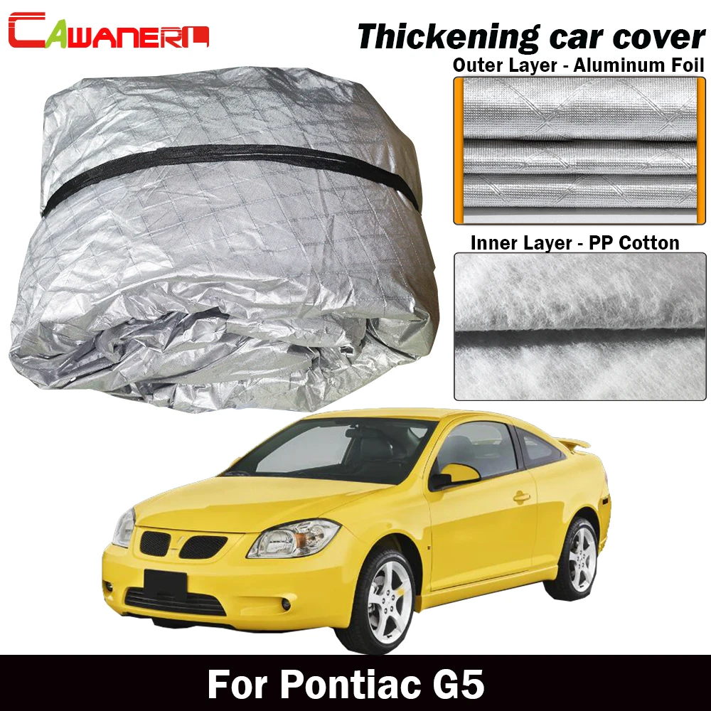Cawanerl Thick Cotton Car Cover Sun Rain Hail Snow Dust Resistant Cover