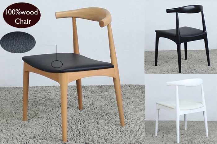 Hans Wegner chair,100%soild wood dinning chair,European beech materials +PU leather,pure Handmade solid wood furniture,bar chair