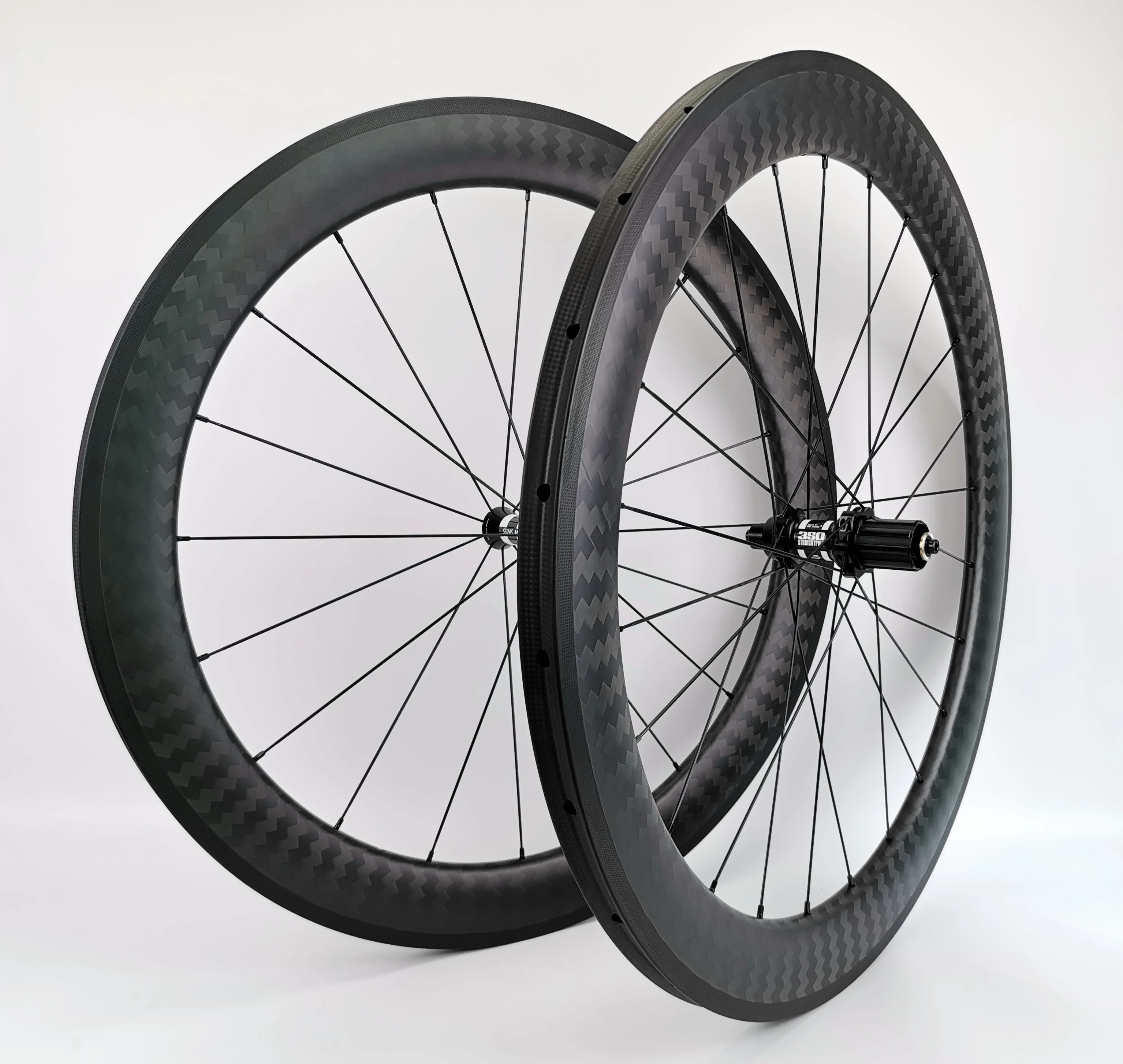 700C 60 мм Глубина карбоновые колеса 25 мм ширина дорожный клинчер для велосипеда/комплект трубчатых колес u-образный обод с 12 к саржевой матовой отделкой