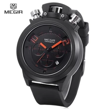 2017 Новый Fahsion Мужские Часы Top Brand MEGIR Кварцевые Часы Класса Люкс Случайные Sprot Часы Три Рабочих суб-набор Relogio Masculino