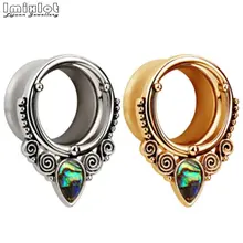 Imixlot 1 шт., серьги из нержавеющей стали, расширители, пробки, туннели с оболочкой, модные ювелирные изделия для тела, пирсинг 8 мм-25 мм